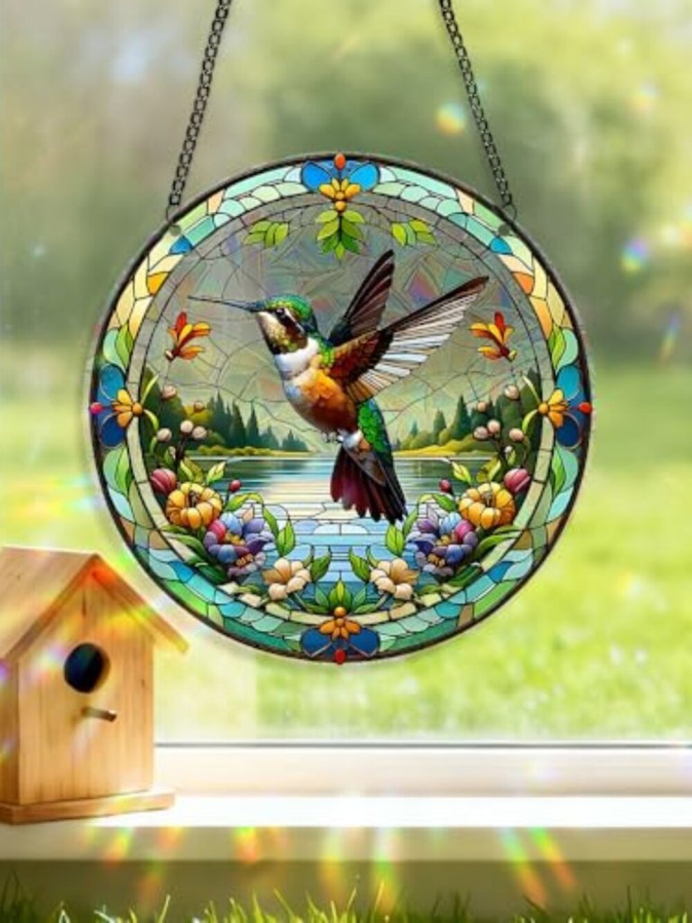 8 Inch Sun Catchers Indoor Window, Acrylic Rainbow Suncatcher‎ Window Hanging